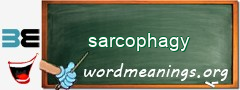 WordMeaning blackboard for sarcophagy